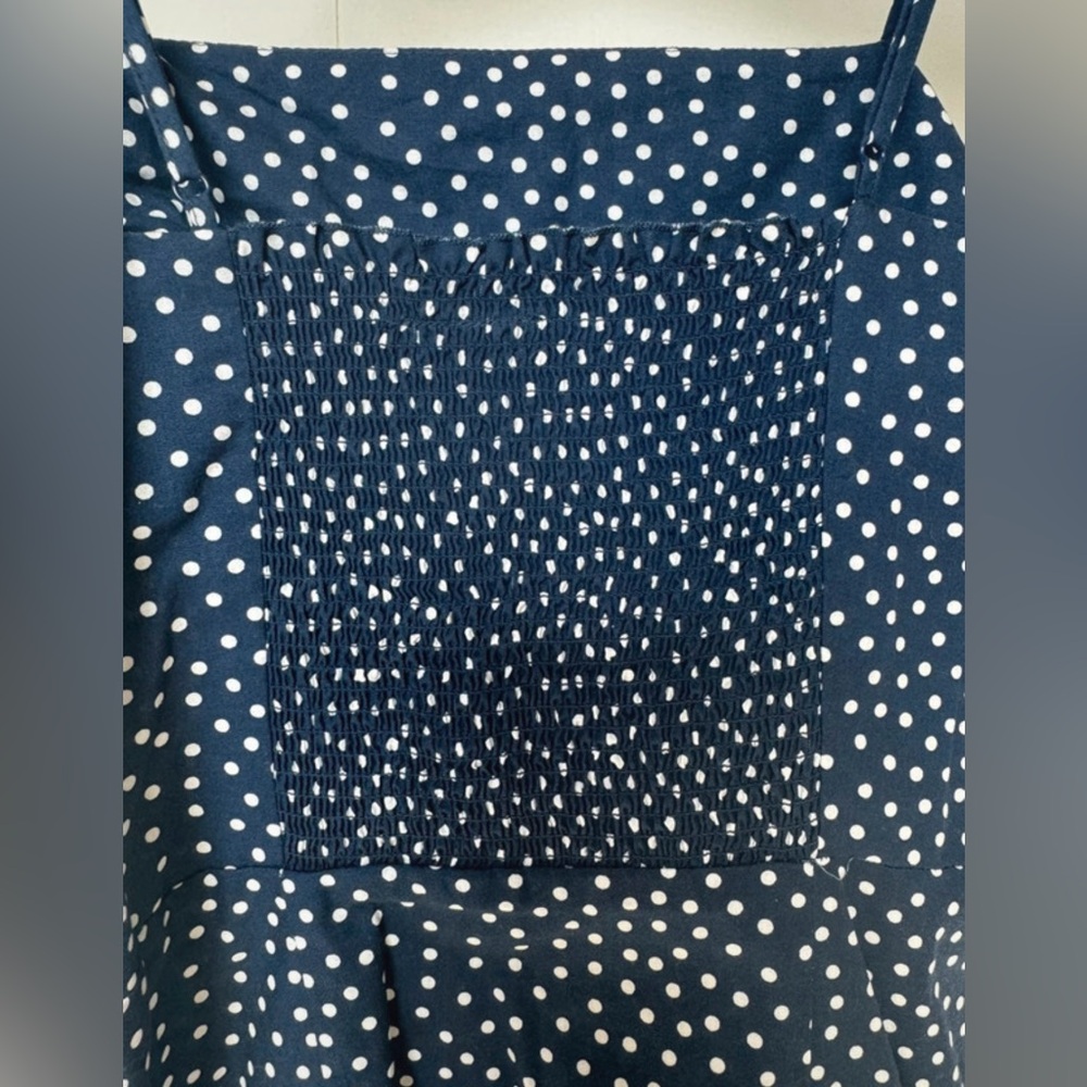 H&M Divided Navy Blue Polka Dot Dress Size 6 - Picture 4 of 8